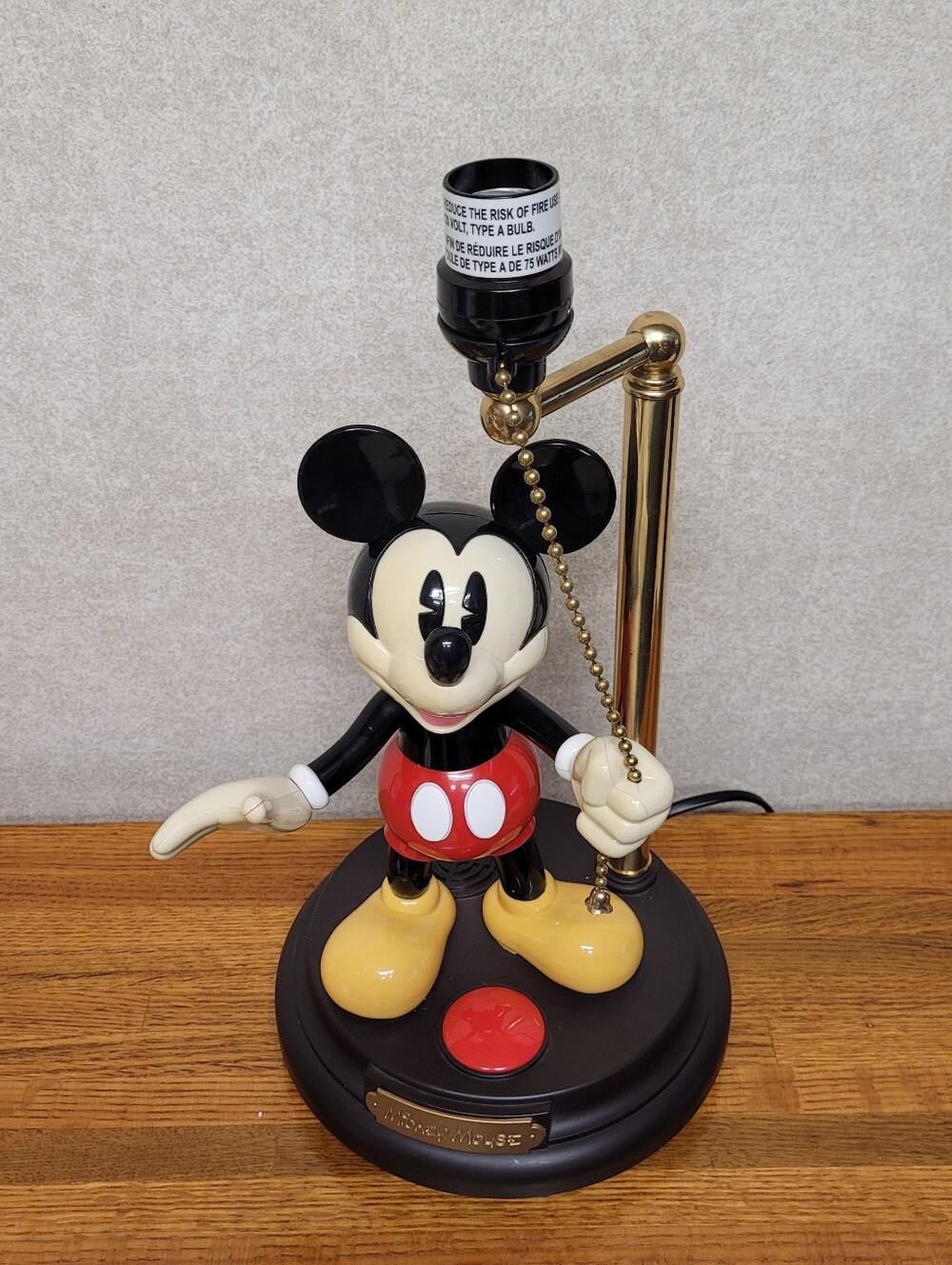 Vintage Disney Mickey Mouse Animated Talking Lamp King America NWT - Picture 5 of 15